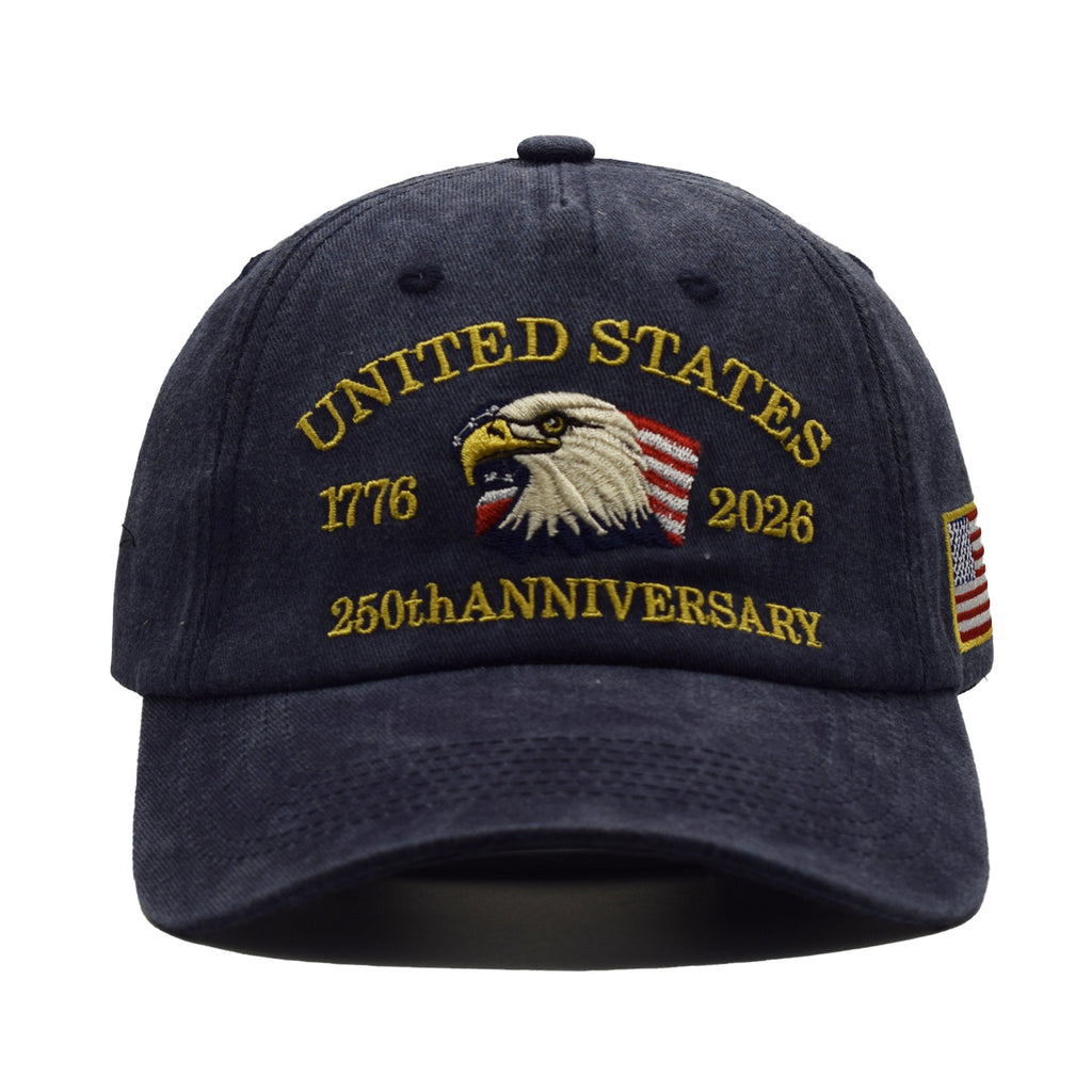 🇺🇸 250th Anniversary American Eagle Embroidered Cap | Vintage USA Patriotic Hat
