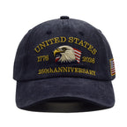🇺🇸 250th Anniversary American Eagle Embroidered Cap | Vintage USA Patriotic Hat