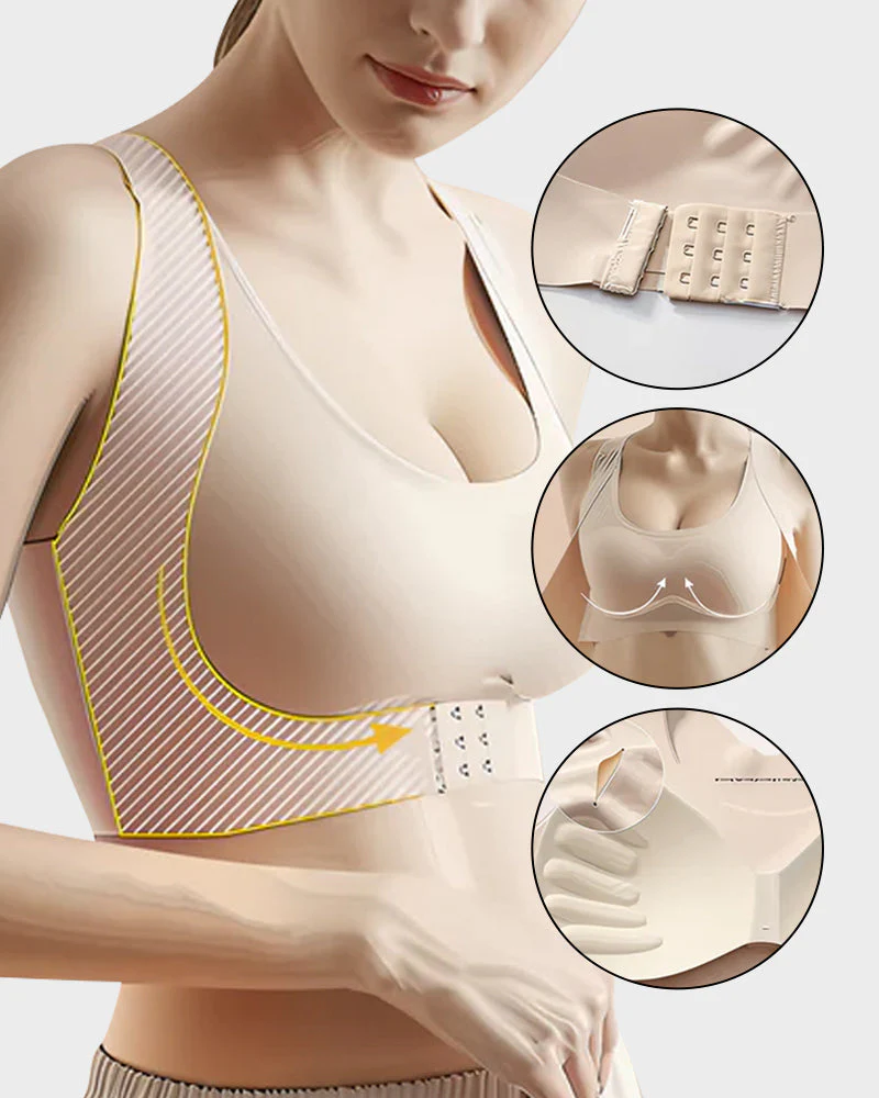 🏆Buy one get one free!🔥Front Closure Cross-Back Wireless Posture Bra