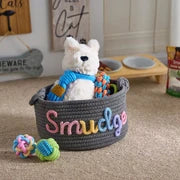 MamaRaya Personalized Dog Toy Basket