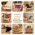 MamaRaya Personalized Dog Toy Basket