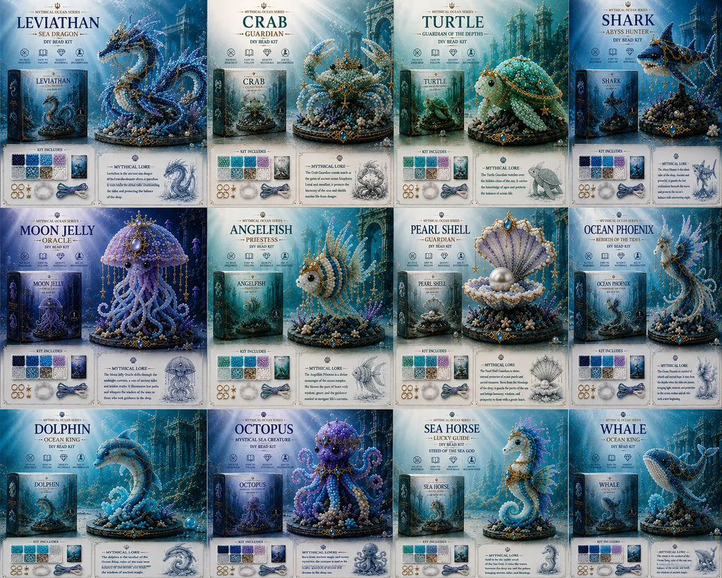 🐢 Ocean Turtle DIY Bead Kit | Create Your Own Magical Handmade Sea Art Decoration