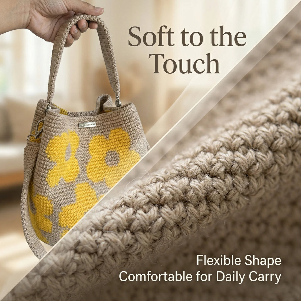 Handmade Crochet Flower Tote 🌼✨A wearable piece of handmade art