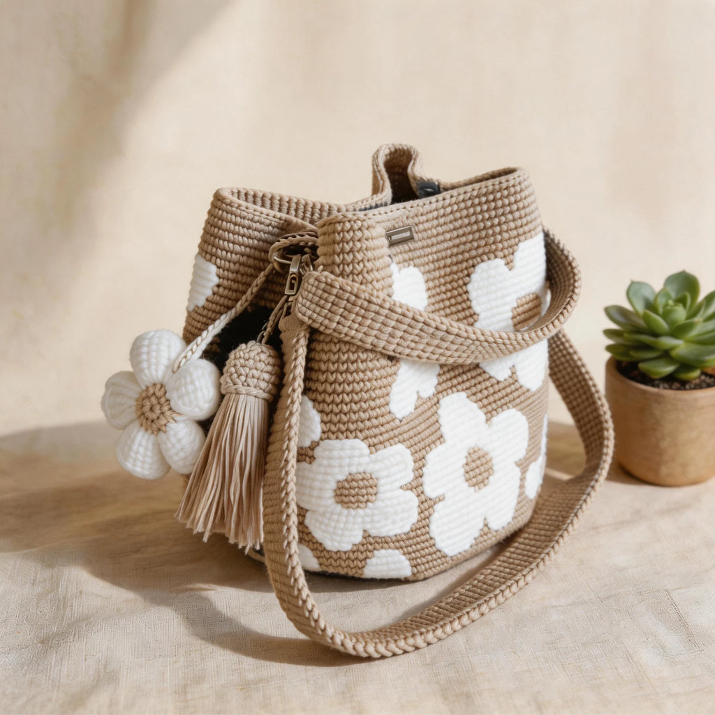 Handmade Crochet Flower Tote 🌼✨A wearable piece of handmade art