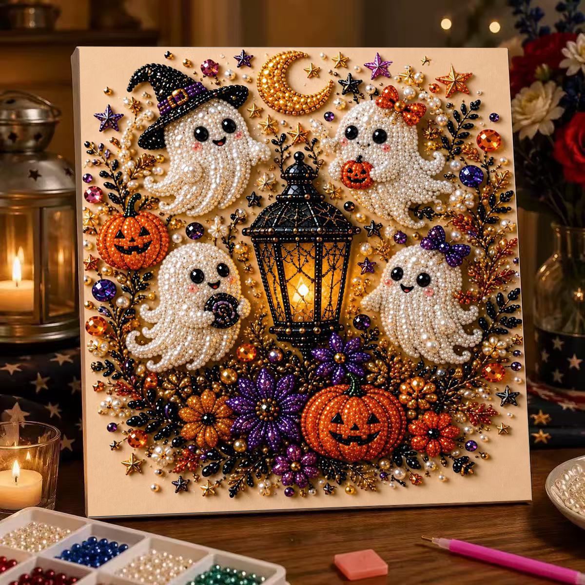 【Buy 1 Get 2nd 35% OFF】🎃 Halloween Bead Art DIY Kit – Create Spooky Cute Decorations with Tiny Beads