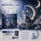 🌙 Moon Cat DIY Bead Kit | Create Your Own Magical Celestial Cat Art