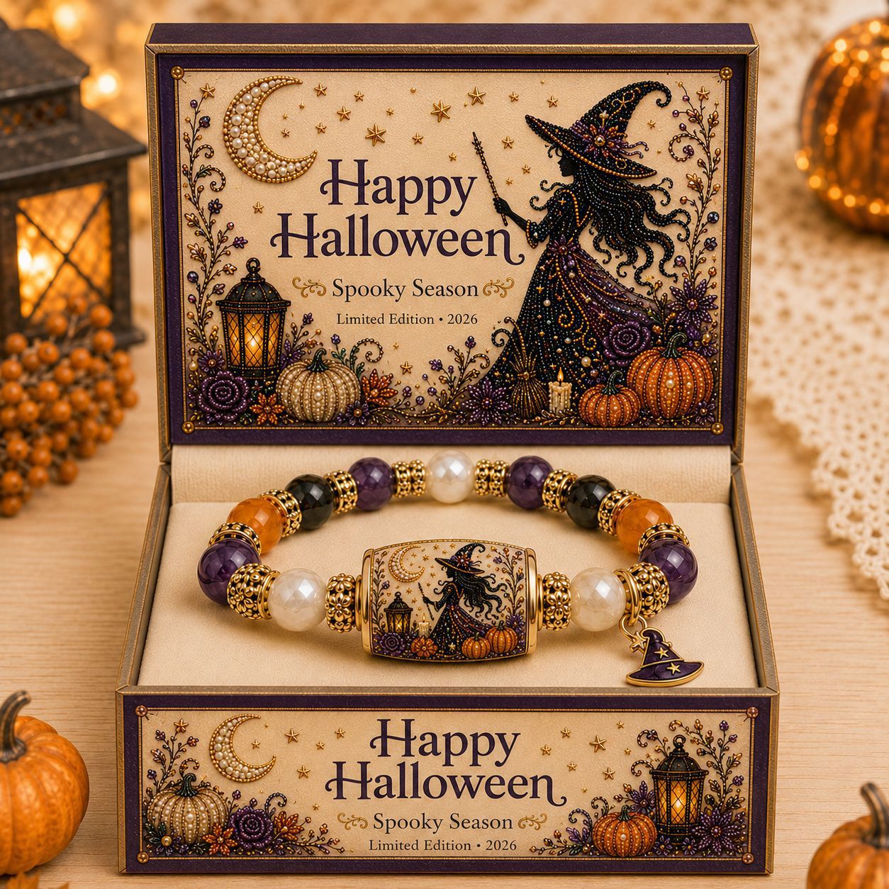 【Buy 1 Get 2nd 35% OFF】🎃Limited Edition Halloween Beaded Bracelet Set | SpookyCute Gift Jewelry