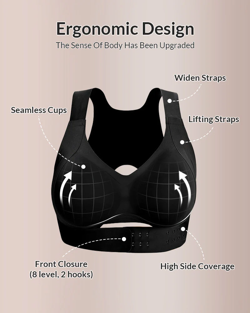 🏆Buy one get one free!🔥Front Closure Cross-Back Wireless Posture Bra