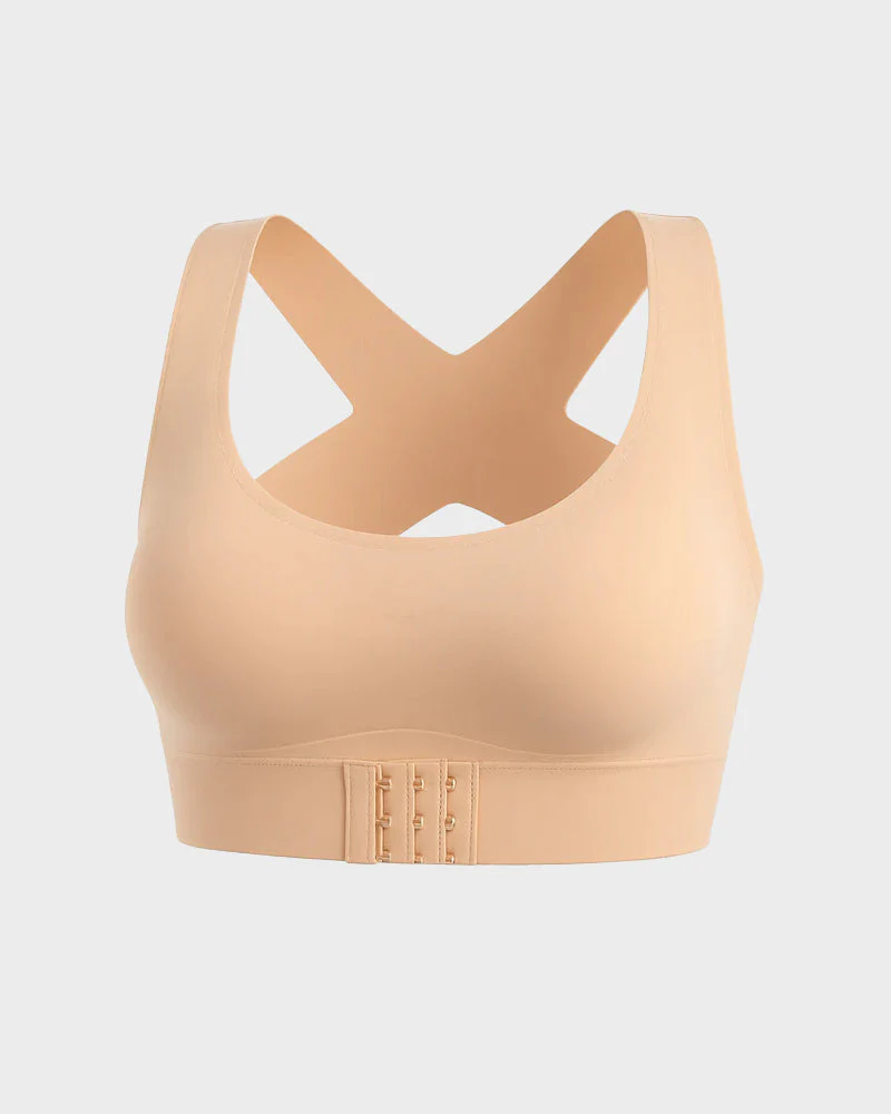 🏆Buy one get one free!🔥Front Closure Cross-Back Wireless Posture Bra