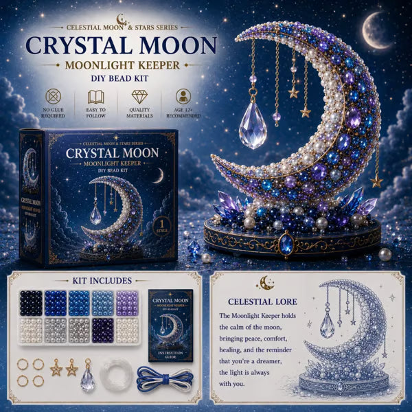 🌙 Moon Cat DIY Bead Kit | Create Your Own Magical Celestial Cat Art