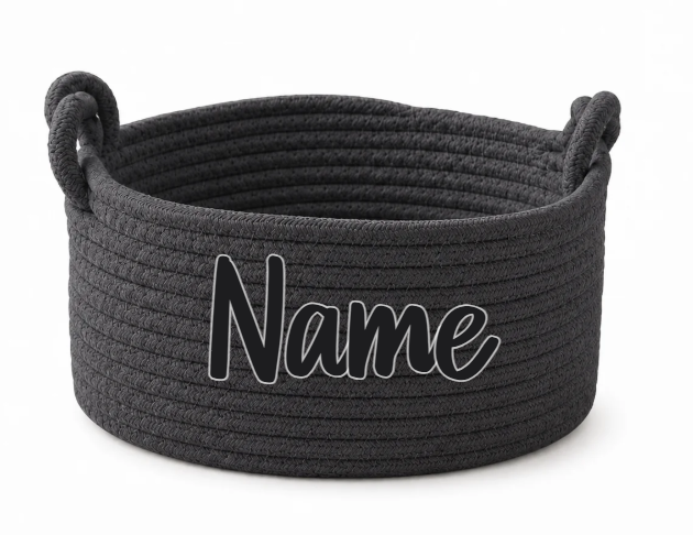 MamaRaya Personalized Dog Toy Basket