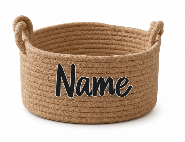 MamaRaya Personalized Dog Toy Basket