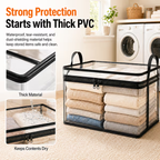Clear PVC Storage Bins with Handles –🧸 for Books, Toys, Media, & Organizing