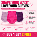 【BUY 1 GET 2 FREE】2026 Plus Size High-Waisted Tummy Control Underwear