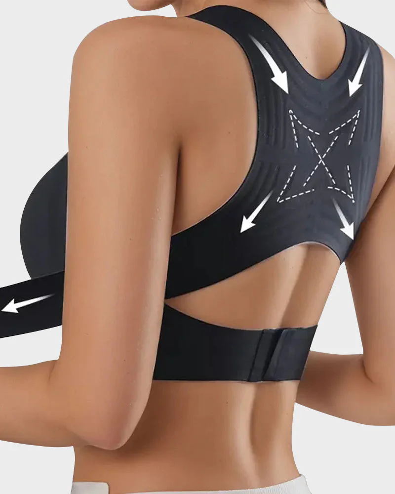 🏆Buy one get one free!🔥Front Closure Cross-Back Wireless Posture Bra