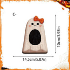 Halloween Wooden "BOO" Tabletop Decoration with Ghost and Bat Motifs