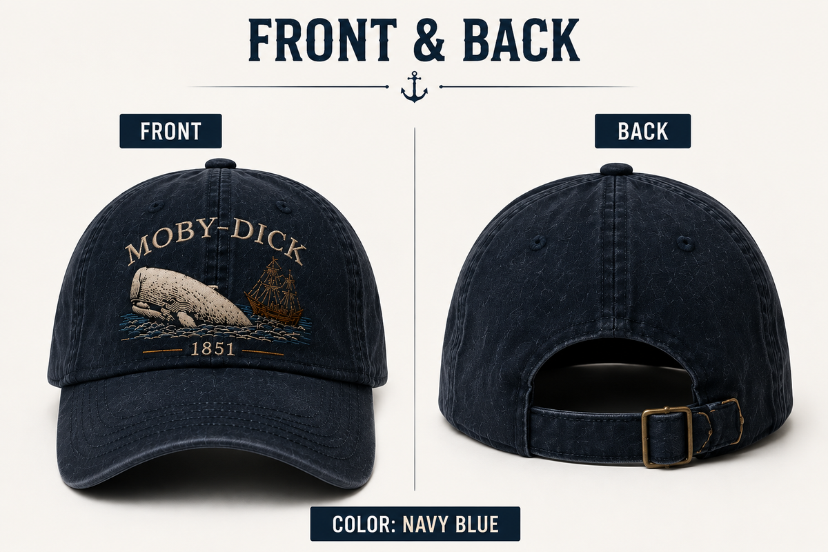 Moby-Dick™ Vintage-Print Hat | Whale and Nautical Culture-Themed Hat