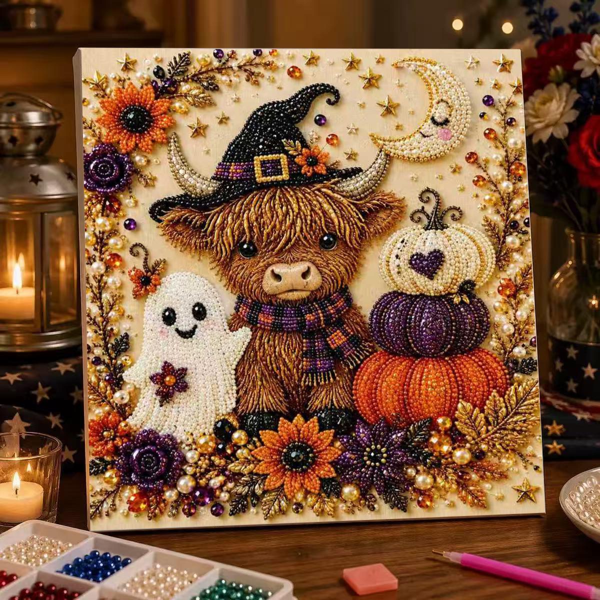 【Buy 1 Get 2nd 35% OFF】🎃 Halloween Bead Art DIY Kit – Create Spooky Cute Decorations with Tiny Beads