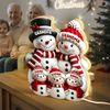 Cute Snowman 2D Flat Printed - Personalized Light Box - Christmas Decor For Family, Grandma, Grandpa