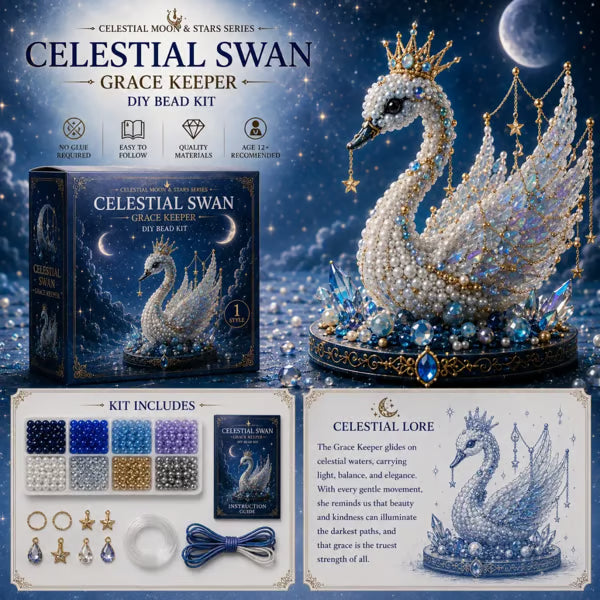 🌙 Moon Cat DIY Bead Kit | Create Your Own Magical Celestial Cat Art