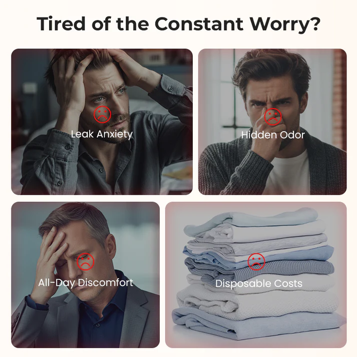 Men's Ultra-Absorbent Incontinence Boxer Briefs