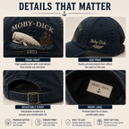 Moby-Dick™ Vintage-Print Hat | Whale and Nautical Culture-Themed Hat