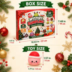 2026 Christmas Advent Calendar with 24 Mini Dumpling Squishies, Glitter Squeeze Toy Countdown Calendar, Holiday Gift for Kids
