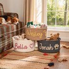 MamaRaya Personalized Dog Toy Basket