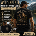 Wild Spirit™ Wolf Outdoor T-Shirt | Vintage Wilderness Graphic Tee