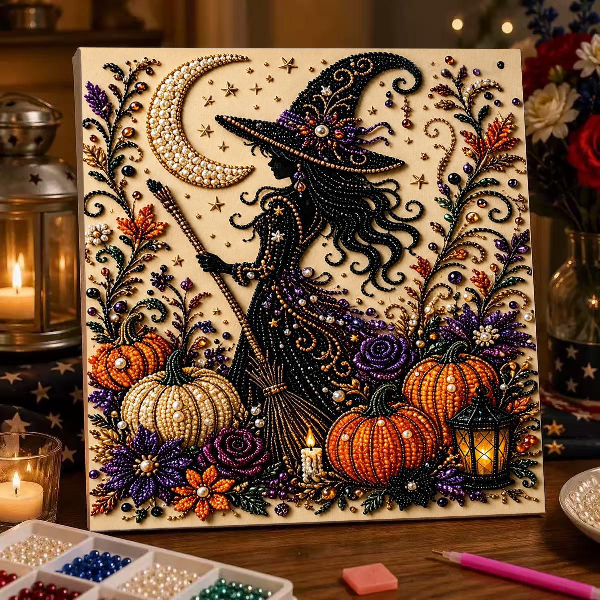 【Buy 1 Get 2nd 35% OFF】🎃 Halloween Bead Art DIY Kit – Create Spooky Cute Decorations with Tiny Beads