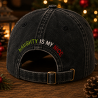 Naughty Is My Nice Vintage Christmas Cap
