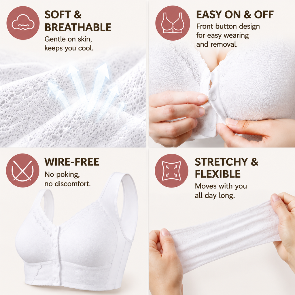 🏆Buy one get one free!🔥Front Closure Breathable Bra