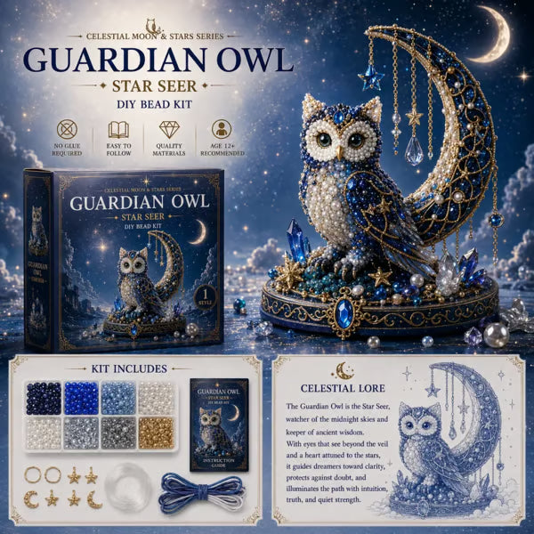 🌙 Moon Cat DIY Bead Kit | Create Your Own Magical Celestial Cat Art