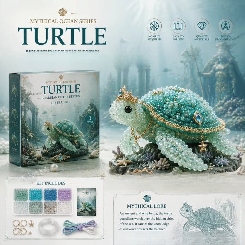 🐢 Ocean Turtle DIY Bead Kit | Create Your Own Magical Handmade Sea Art Decoration