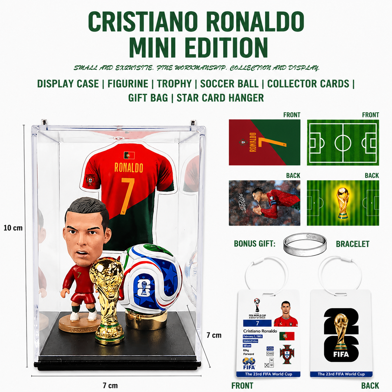 2026 World Cup (USA/Canada) Souvenir Set: Collectible Figures & Football – Creative Gift Box for Fans