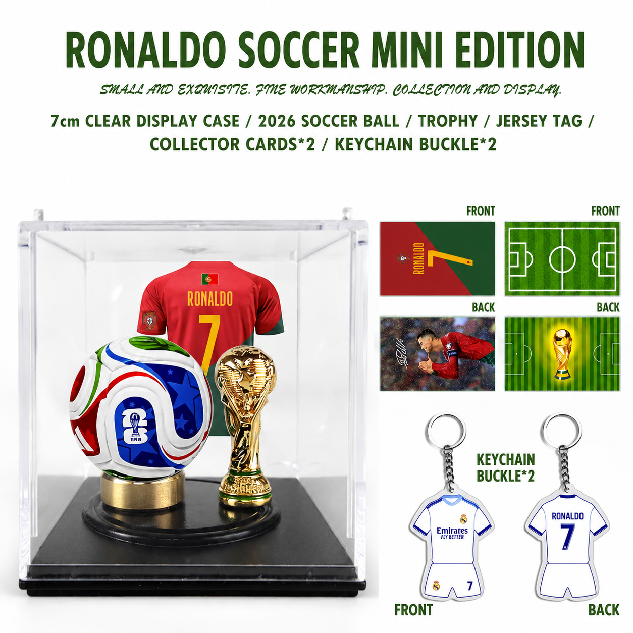 2026 World Cup (USA/Canada) Souvenir Set: Collectible Figures & Football – Creative Gift Box for Fans