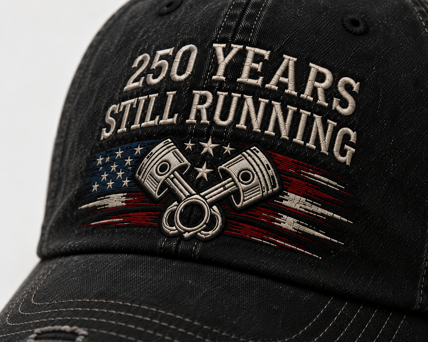 250 Years. Still Running.™ — American Heritage Vintage Cap