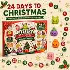 2026 Christmas Advent Calendar with 24 Mini Dumpling Squishies, Glitter Squeeze Toy Countdown Calendar, Holiday Gift for Kids