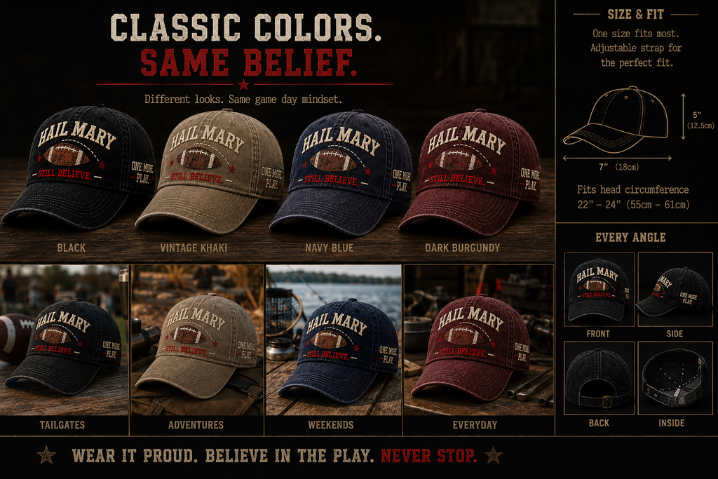 HAIL MARY Vintage Football Cap – Still Believe