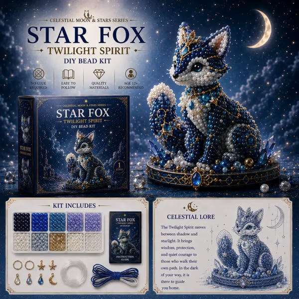 🌙 Moon Cat DIY Bead Kit | Create Your Own Magical Celestial Cat Art