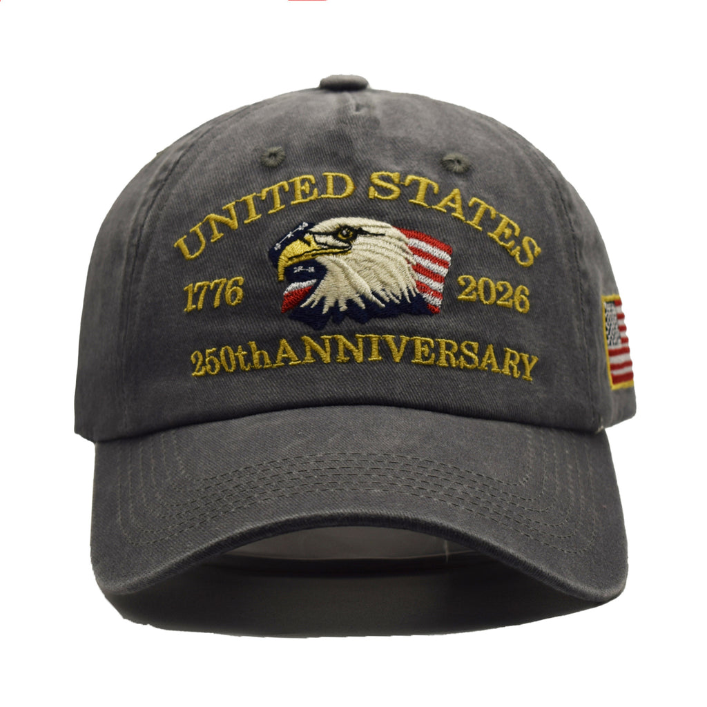 🇺🇸 250th Anniversary American Eagle Embroidered Cap | Vintage USA Patriotic Hat