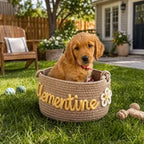 MamaRaya Personalized Dog Toy Basket