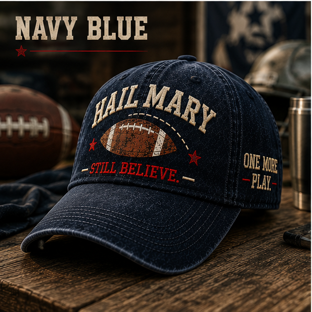 HAIL MARY Vintage Football Cap – Still Believe