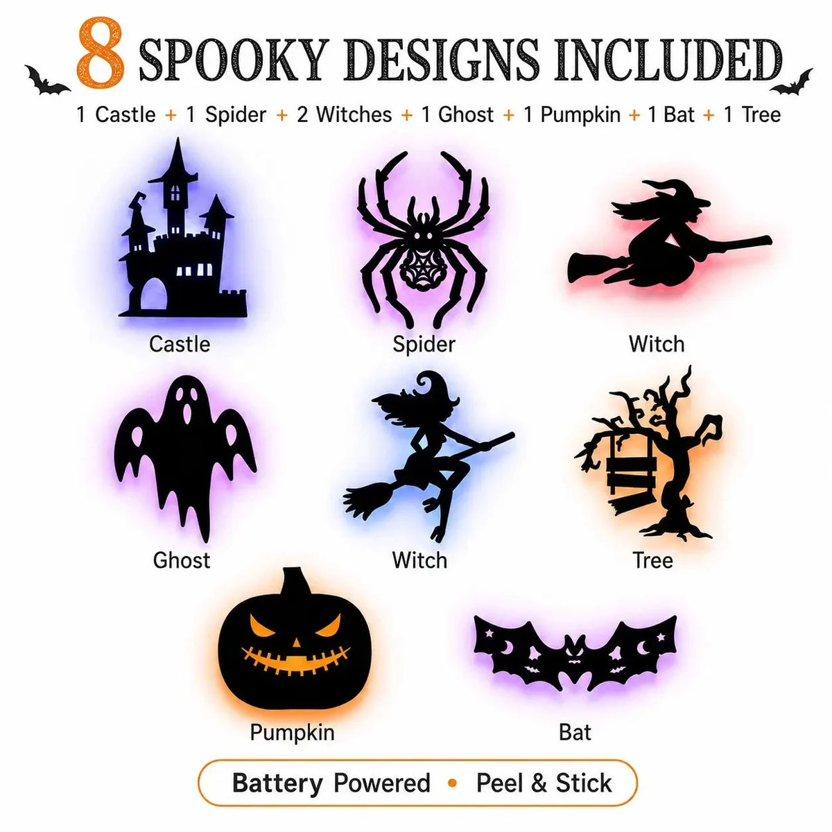 🎃 3D Light-Up Halloween Wall Decorations