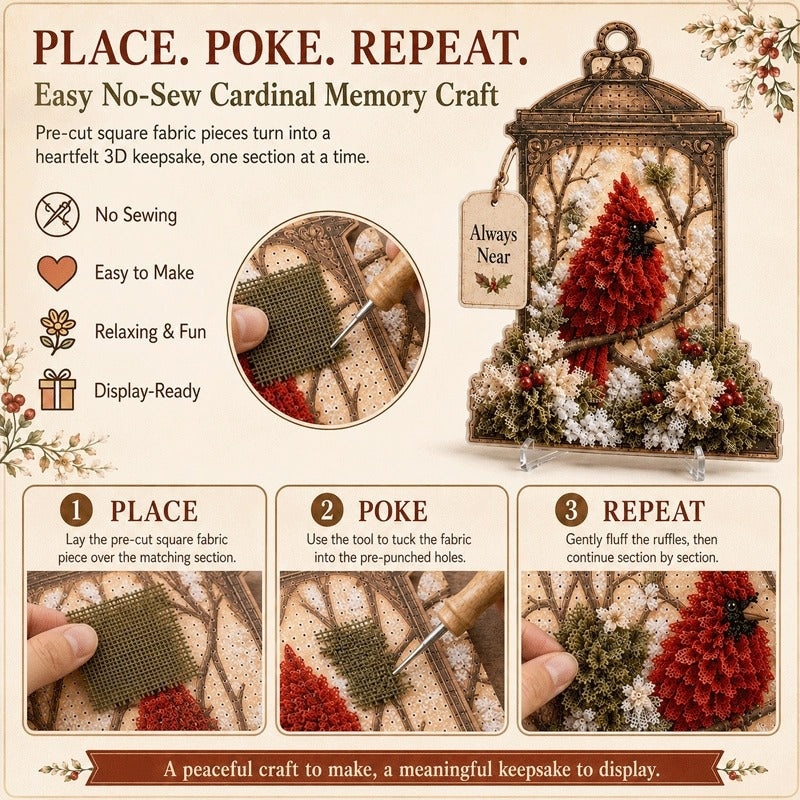 🎄 3D Christmas Cardinal Craft Kit | Create A Heartwarming Handmade Holiday Decoration