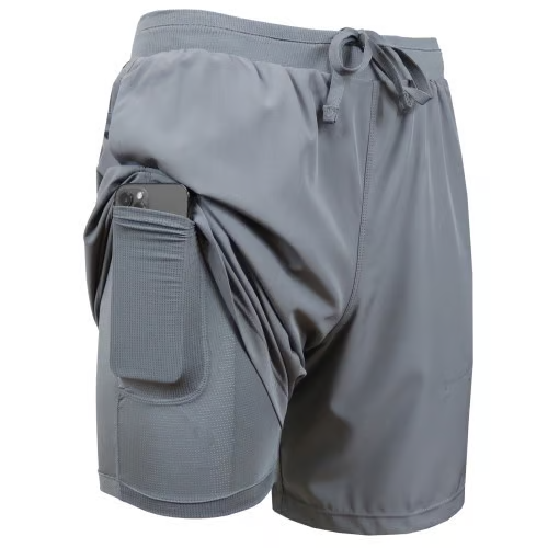 🔥Men's 2 in 1 Stretch Active Quick Dry Gym Running Shorts With Liner