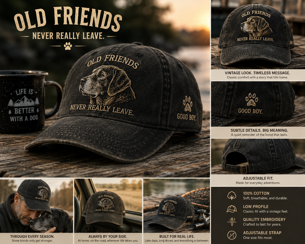 Old Friends Vintage Cap – A Tribute to the Dogs Who Never Really Leave