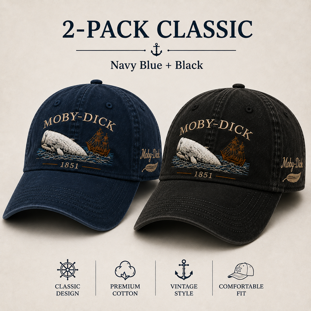 Moby-Dick™ Vintage-Print Hat | Whale and Nautical Culture-Themed Hat