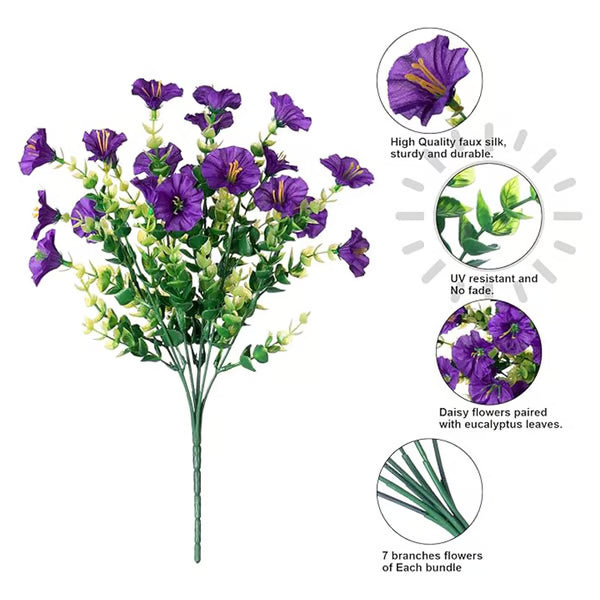 🌸 Spring Summer Home Decoration - 🌿 Fake Silk Colorful Morning Glory