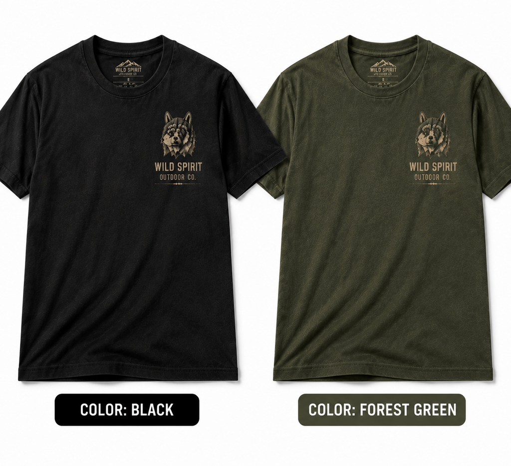 Wild Spirit™ Wolf Outdoor T-Shirt | Vintage Wilderness Graphic Tee